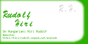 rudolf hiri business card